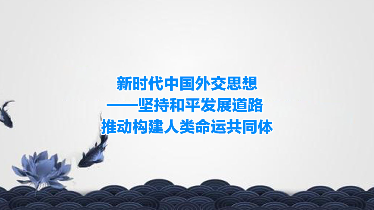 新时代中国外交思想 坚持和平发展道路  推动构建人类命运共同体