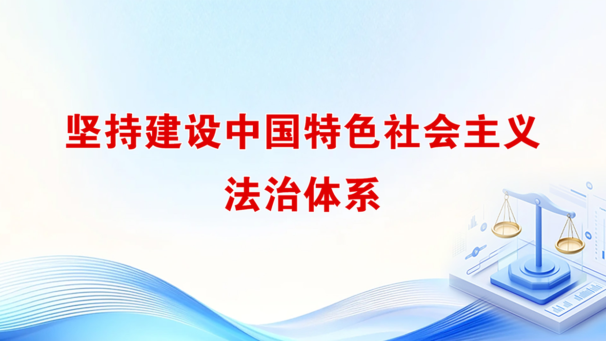 坚持建设中国特色社会主义法治体系